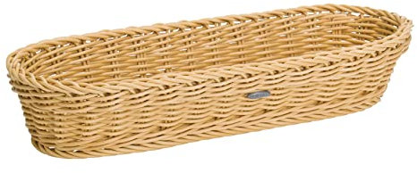 Westmark Mehrzweck-/Baguettekorb, geeignet für Hotel und Gastronomie, Oval, ca. 40 x 16 x8 cm, Synthetikfaser, Saleen Edition, Hellbeige, 02051730101