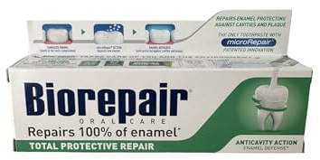 Biorepair Total Protection Toothpaste 75ml (Pack of Two) Protect Enamel & Repair from Acid Erosion and Plaque Safe for Whole Family
