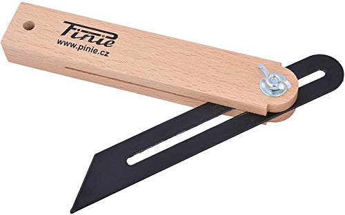 Schmiege aus Buchenholz mit Stahlschenkel - 200x35x24 mm