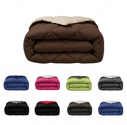 SABANALIA Edredón Nórdico Reversible Cama 135-150 Arena/Chocolate 400g