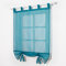 SIMPVALE Raffrollo mit Schlaufen Gardinen Voile römischen Liter Fall Schatten Transparent Vorhang für Balkon und Küche, Blau, 60cm (Breite) x155cm (Höhe)