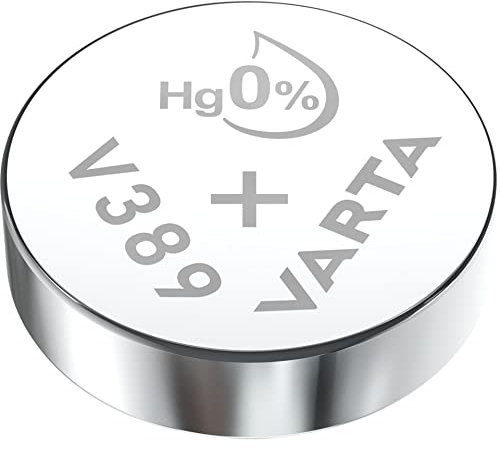 VARTA Batterien V389/SR54 Knopfzelle, 1 Stück, Silver Coin, 1,55V, für elektronische Kleingeräte - Uhren, Autoschlüssel, Fernbedienungen, Waagen