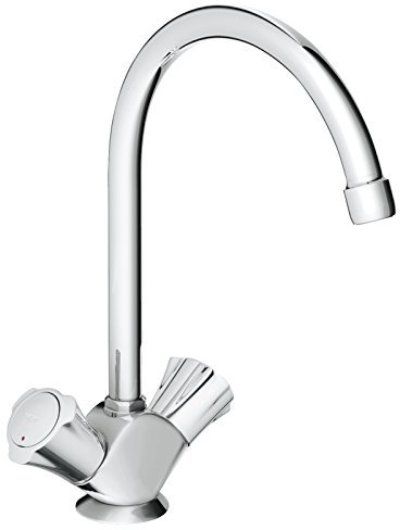 GROHE Costa - Spültisch- Einlocharmatur (Schwenkbereich 360°, wärmeisoliert, flexibler Anschluss, langlebig), chrom, 31829001