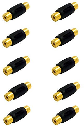 SIENOC 10 Stück Chinch Cinch Cynch RCA Adapter Verbindung Verbindungsstück Kupplung Buchse weiblich