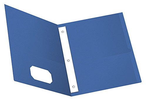 Oxford Twin Pocket Folders with Fasteners, Letter Size, Royal Blue, 25 per Box (57712)