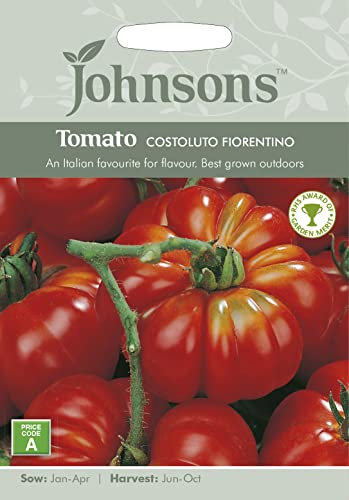 Johnsons 12733 Vegetable Seeds, Tomato Costoluto fiorentino, Green