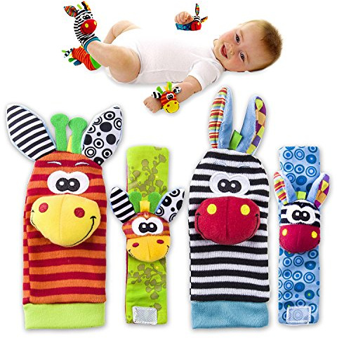 Juguete Divertido y Educativo Calcetines Sonajero Bebe 0 Meses - Sonajero Pies y Manos Bebe Fomentan el Aprendizaje y la Diversión - Estimulacion Temprana Bebes Para un Mejor Desarrollo Infantil