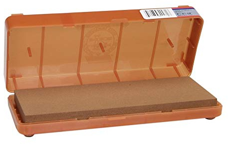 Norton Knife Sharpener Oil Stone with Medium Grit, India Stone Sharpening Stone, Tool and Knife Sharpener Benchstone