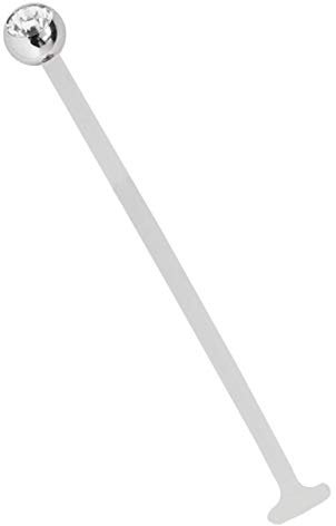 Modern Nature Piercing-Schmuck Lippenpiercing Teflon 1,2 mm Weiss mit Zirkonia Titan Kugel klar in 3 mm. Individuell geeignet als Lippenpiercing, Mundpiercing und Ohrpiercing.