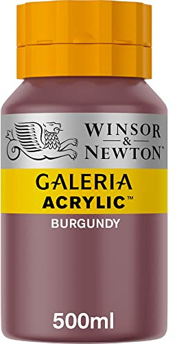 Winsor & Newton 2150075 Galeria Acrylfarbe, hohe Pigmentierung, lichtecht, buttrige Konsistenz, 500 ml Topf - Burgunderrot