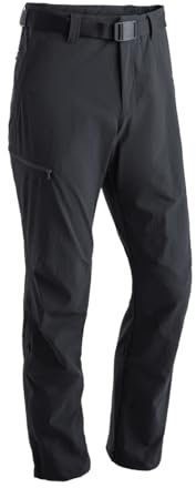Maier Sports Nil, Herren Wanderhose, Wasserabweisende Outdoorhose für Trekking und Hiking, PFC-frei, mSTRETCH pro 4 & Dryprotec, Rollup-Funktion, Schwarz, 54 (W36/L32)