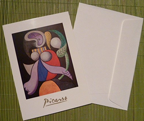 Pablo PICASSO - dam med blomma - 17,5 x 12,11 cm postkort