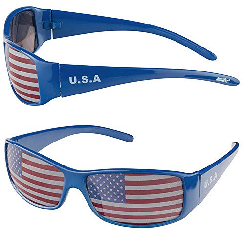 Taffstyle® Fanartikel Sonnenbrille Fan Brille zur Fussball Weltmeisterschaft WM & EM Europameisterschaft 2016 Länder Flagge Style - USA
