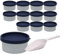 mikken - 12 Mini boîtes de congélation Rondes, sans BPA, Volume de 100 ML chacune, avec Une Pelle de Remplissage