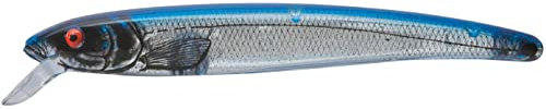 Bomber Salzwasser-Angelhaken, Baby-Wolfsbarsch, Silver Flash/Blue Back
