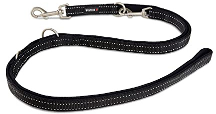 Wolters Führleine Soft & Safe reflektierend Gr.M 200cm x 15mm schwarz/schwarz