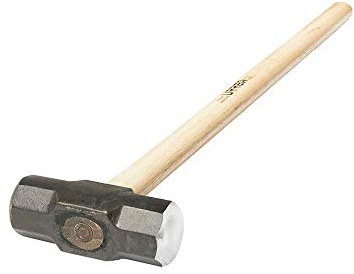 URREA Vorschlaghammer – 7,3 kg Stahlkopf Bohrhammer mit geschmiedetem Schlagkopf und Griff aus Hickory-Holz – 1440 g