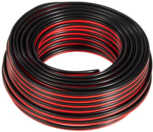 Goobay 67733 Cavo Altoparlanti Rosso/Nero CCA, 25m Lunghezza del Cavo