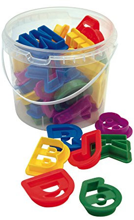 Dexam Plastic Letters and Numbers Cookie Cutters, Set of 36, Multi