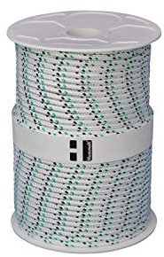 Hummelt® SilverLine-Rope Schot Seil Polyesterseil 6mm 100m weiß/schwarz/grün auf Rolle