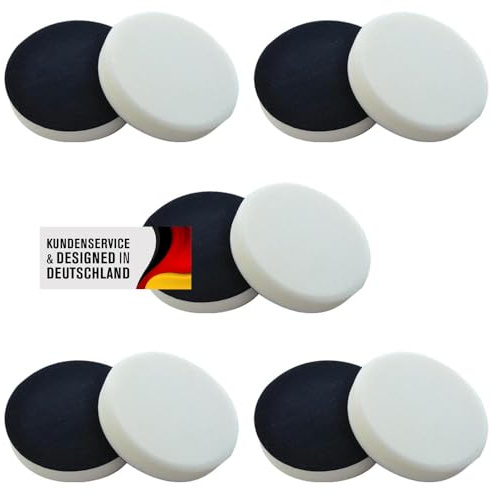 XXL Set – 10 x éponge de polissage Soft professionnelle pour machine – auto-agrippant – 180 mm – Voiture parfaite polir – Kit de polissage