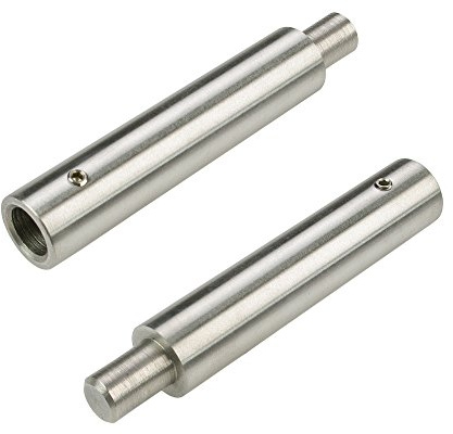 Liedeco Trägerverlängerung 7,5 cm für Träger, Gardinenstangen ø 12 mm | 1 Stück | edelstahl