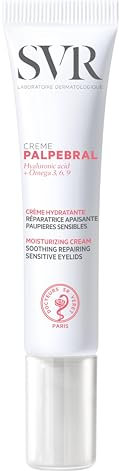 SVR PALPEBRAL Soothing, Steroid-Free, Anti-Itch Sensitive Eye Cream - For Those Prone to Eczema, Blepharitis, Flaking + Dryness. Hyaluronic Acid + Omegas 3-6-9 Restore + Calm, 15ml