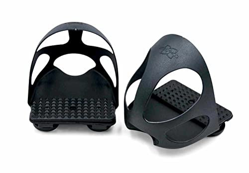 Compositi Steigbügeleinlage mit Durchrutschschutz 1 Paar = 2 Stück Durchrutschschutz Steigbügel für Erwachsene schwarz Sicherheitssteigbügeleinlage mit Kappe