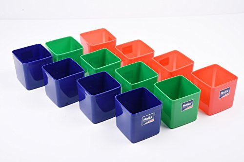 Helix, 753810 - Confezione da 12 portamatite vuoti, colori assortiti