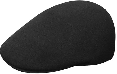 Kangol Gorra Seamless Wool Gatsby 507 Mujer/Hombre - Gora Gorro Pico de Pato Lana con Visera, Visera Invierno otoño/Invierno - S (54-55 cm) Negro
