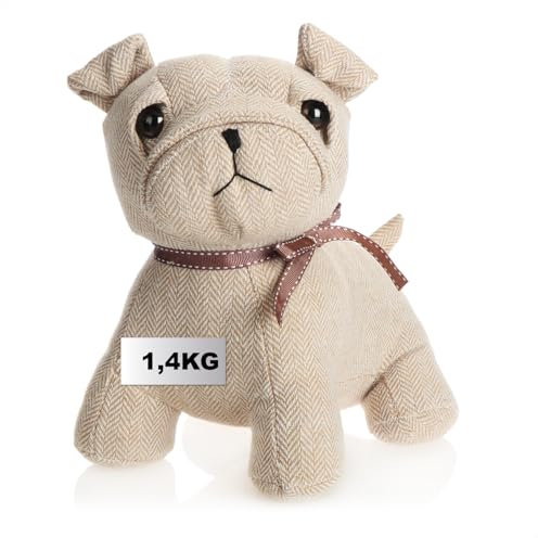 com-four® Tope de Puerta, Soporte de Puerta Pesado, Lindo diseño de Perro, Accesorio Funcional para el hogar, Tope para Ventanas y Puertas, Ideal para Corrientes de Aire (Perro Bella)