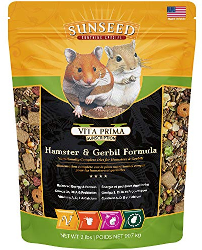 Sunseed Vita Prima Hamster & Gerbil Food, 2 lb