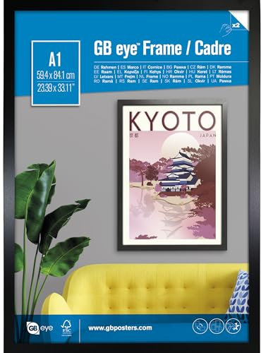 GB Eye Contemporary Wooden Black Picture Frame - A1 - 59.4 x 84.1cm