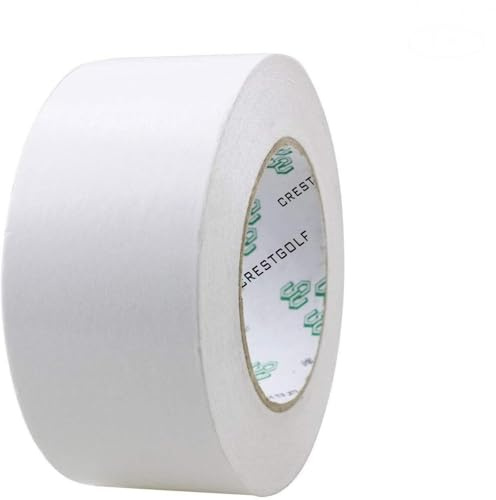 Crestgolf Cinta de agarre de golf de doble cara,para instalación de agarre de palos de golf, cinta de agarre multifuncional de tira de agarre de golf, tiras cropables de fuerte adherencia, 5cm*50m
