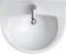 DOMINO ECO Waschtisch Präsident 60 B HL, Wandmontage, Keramik, Weiß, 60cm x 50cm
