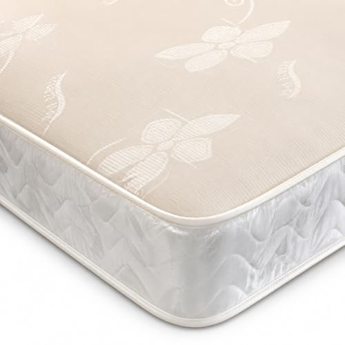Starlight Beds Aura White Single Mattress, 3ft x 6ft3 | Coil Spring, Memory Foam Layer, Durable Sleep Surface, Soft Comfort, Rolled & Boxed, UK Manufacturer. 90x190x18cm