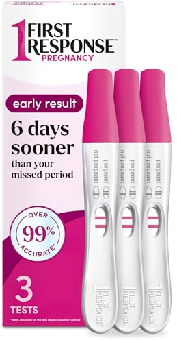 First Response Early Result Pregnancy Test, 3 Pack (Packaging & Test Design May Vary)