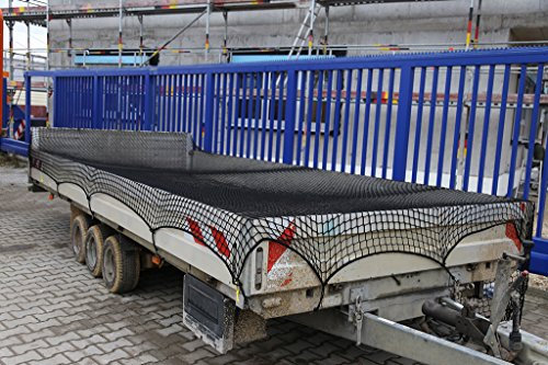Abdecknetz 2,5m x 3,5m Netz für Anhänger zur Ladungssicherung mit Expanderseil