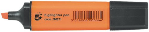 5 Star Office Highlighter Chisel Tip 1-5mm Line Orange (Pack of 12)