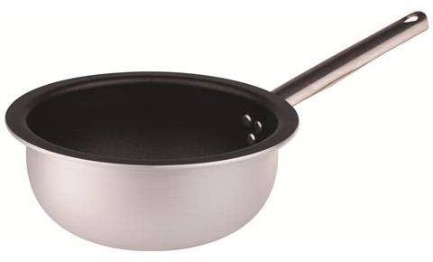 En panna abocinada saltapasta hög rör och ris med handtag av stålrör-3 mm, diameter 360 mm cod. alsa111bms36