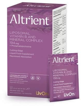 Altrient B - Liposomal Vitamin B Complex by LivOn Labs - B1, B2, B6, B12, Niacin, Pantothenic Acid, Folate Biotin, Plus Minerals Zinc, Chromium, Selenium.