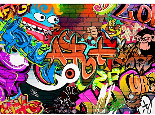 Runa Art Papier peint intissé Mural street art Graffiti Moderne Toison Salon Chambre à Coucherr Salle - Tableaux Muraux Tapisserie Photo - Coloré 9068010a