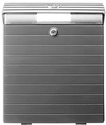 TATAY 0043009 Buzón Grande de Exterior, Plástico ABS, Gris, 30.5 x 12.8 x 38.8 cm