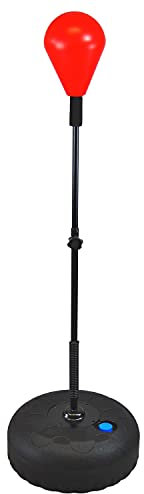 BAY Premium Boxball Boxbirne auf mit Ständer Standboxbirne Standboxball Speed Boxstand Schaumstoff Boxbirne Schlagbirne Fuß Boxball Boxball Boxbirne auf mit Fuß Standboxbirne Standboxball Standfuß