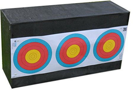 YATE Bogenschießen Zielscheibe Sandwich 66cm x 36cm x 21cm bis 60 lbs (Pfund) Bogensport Bogenschießscheibe Bogenzielscheibe mit 2 Scheibenauflagen + 4 Scheibennägel Indoor & Outdoor