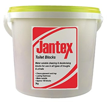 Jantex Urinal Blocks 3kg Pack Quantity:Approx.150 Blocks,Yellow Citrus Scented,Deodorising,Removes Unpleasant Odours,Cleans and Maintains Pipework,Urinal Cakes,Water Soluble | CF985-Packaging may vary