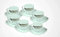 Van Well 6er Set, 2-tlg. Kaffeetassen-Set Nevada, kleine Tasse 180 ml + Untertasse, Porzellan-Geschirr, Kaffeegeschirr, abstraktes Dekor, Stripes, Gastro