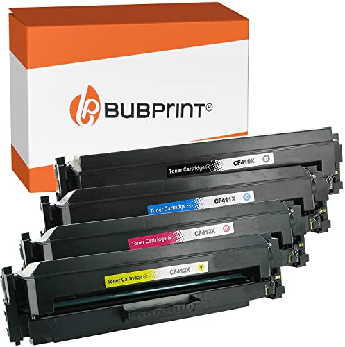 Bubprint 410A Toner kompatibel als Ersatz für HP 410X für Color Laserjet Pro MFP M477fdw M377dw M477fdn M477fnw m452dn M452nw m452dw m452 M477 M377 CF410X CF411X CF412X CF413X Multipack