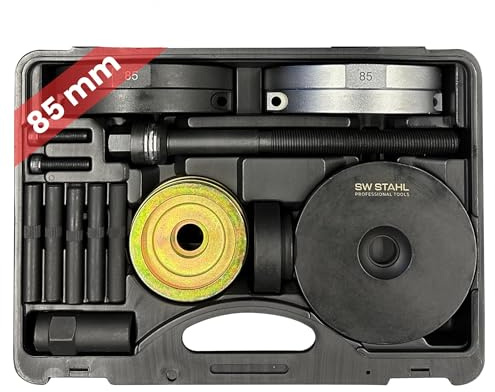 SW-Stahl 301051L Kompaktlager Werkzeugsatz/Radlager-Werkzeug-Set/für VW Transporter/EIN-und Ausbau von Lager-/ Nabeneinheit mit Ø 85 mm/für Vorder-und Hinterachse/Presswerkzeug
