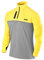 TCA Funktionsshirt Herren Langarm - Fusion Pro Quickdry Langarmshirt atmungsaktiv - Wandershirt Laufshirt mit Reißverschluss - Outdoor Longsleeve Sport Pullover - Dunkelgrau/Gelb, XL